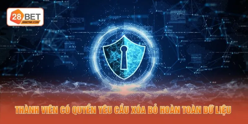 Thành viên có quyền yêu cầu xóa bỏ hoàn toàn dữ liệu